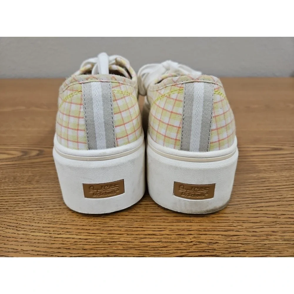 Dr. Scholls FUNDAY Original Collection Yelliw Plaid Platform Sneakers Wms‎ 8.5